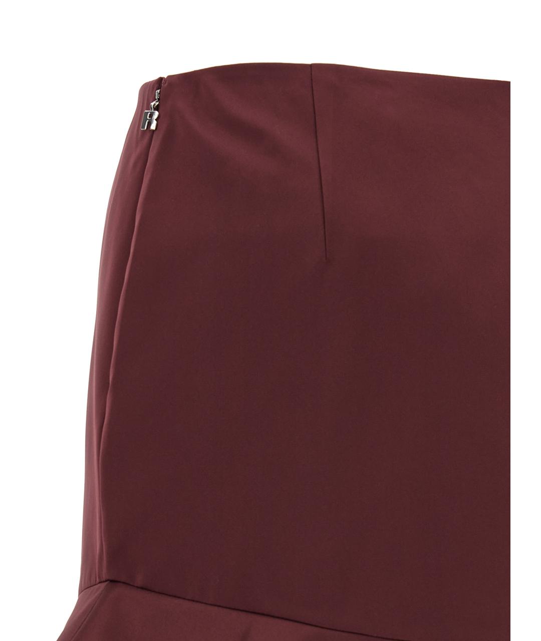 ROTATE Бордовая полиэстеровая юбка мини, фото 4