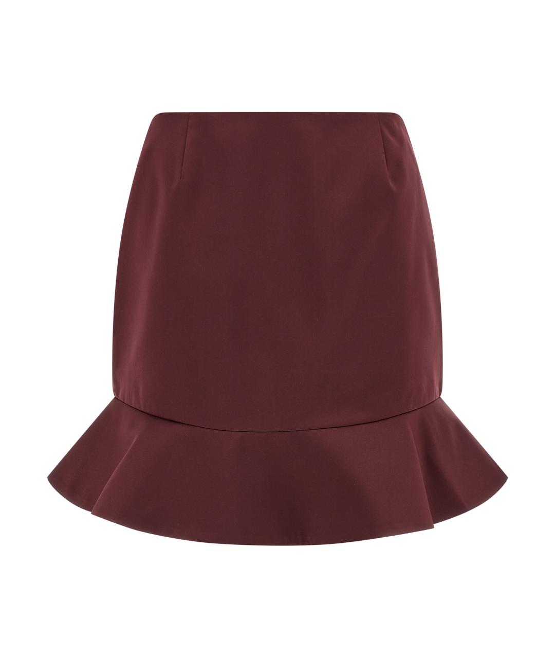 ROTATE Бордовая полиэстеровая юбка мини, фото 1