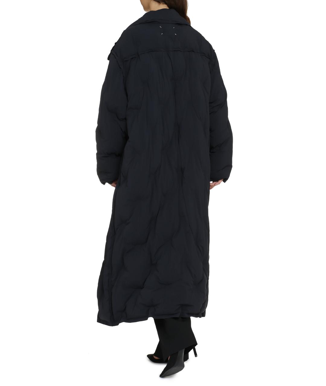 MAISON MARGIELA Черное полиамидовое пальто, фото 4