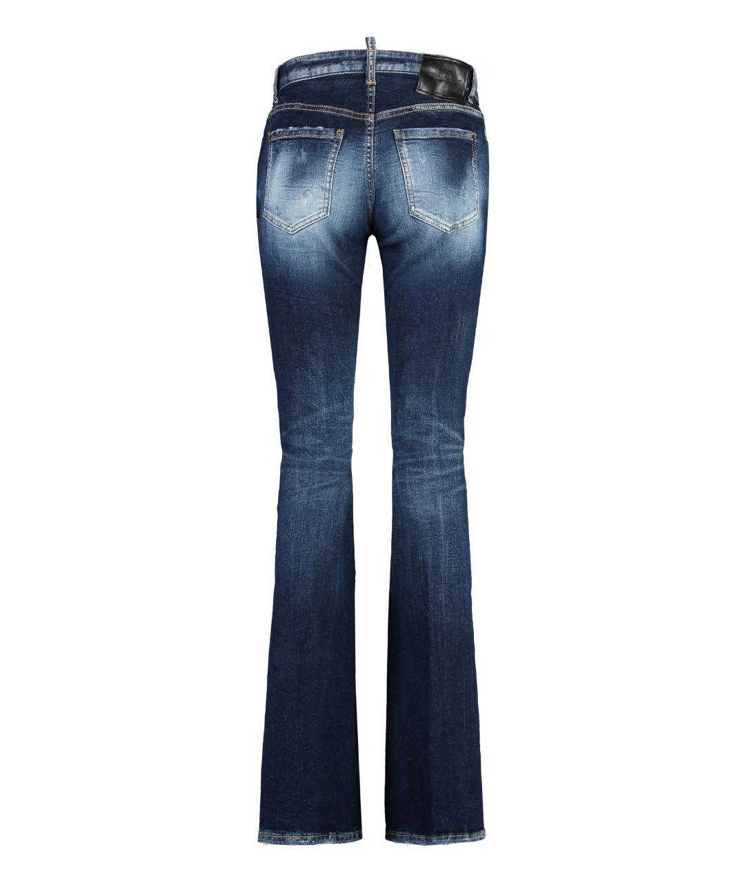 DSQUARED2 Синие хлопковые джинсы клеш, фото 2