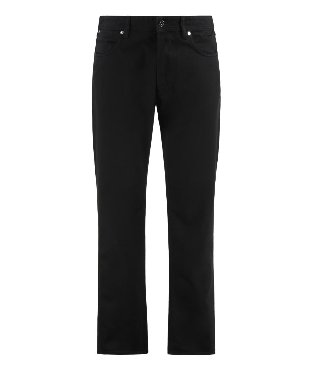 STONE ISLAND Черные хлопковые прямые джинсы, фото 1