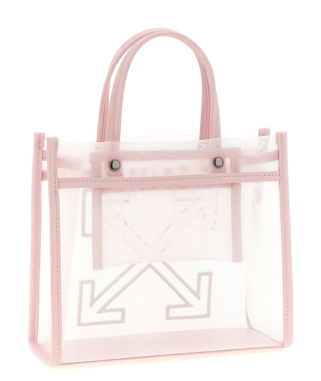 OFF-WHITE Розовая синтетическая сумка тоут, фото 2