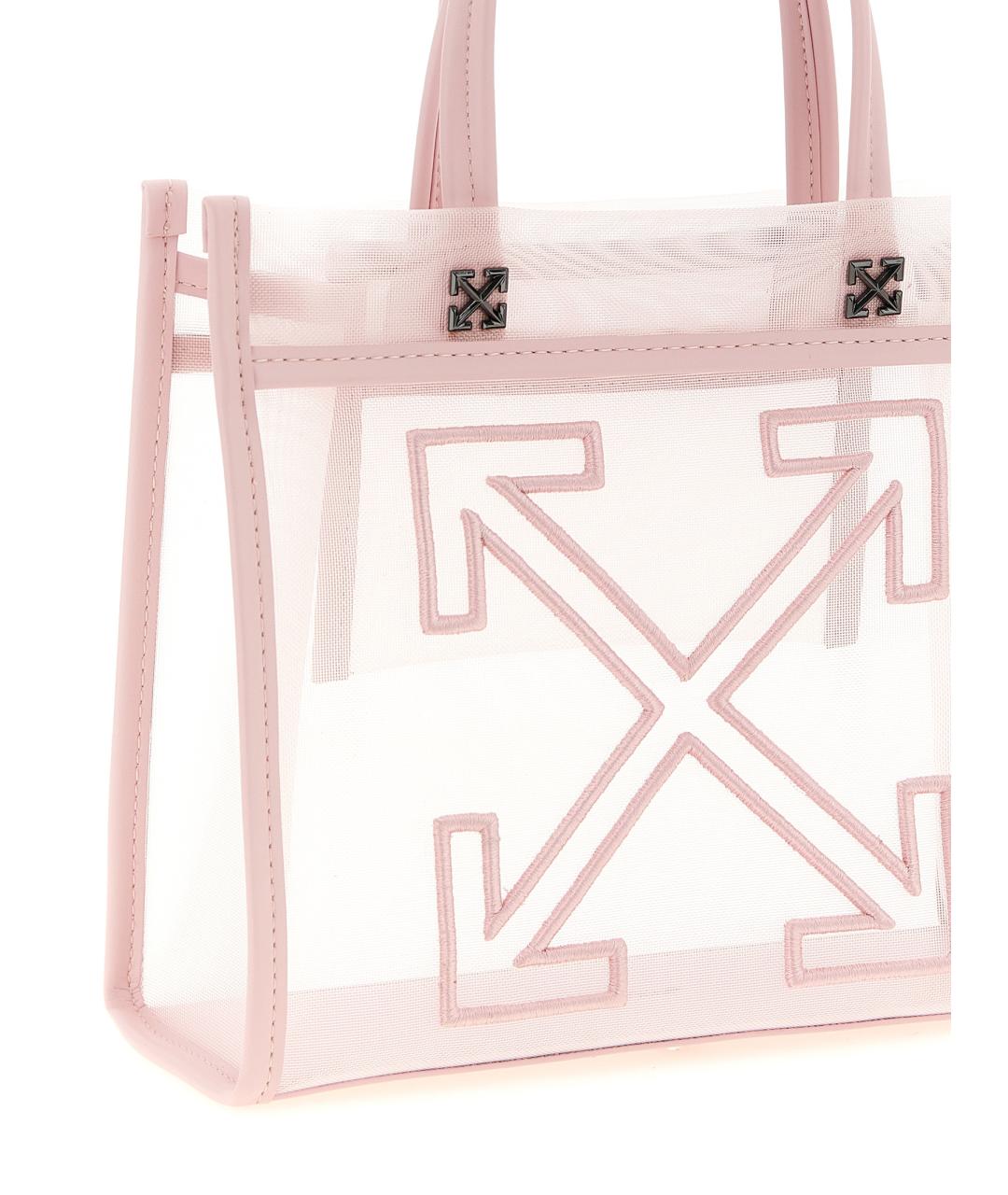 OFF-WHITE Розовая синтетическая сумка тоут, фото 3