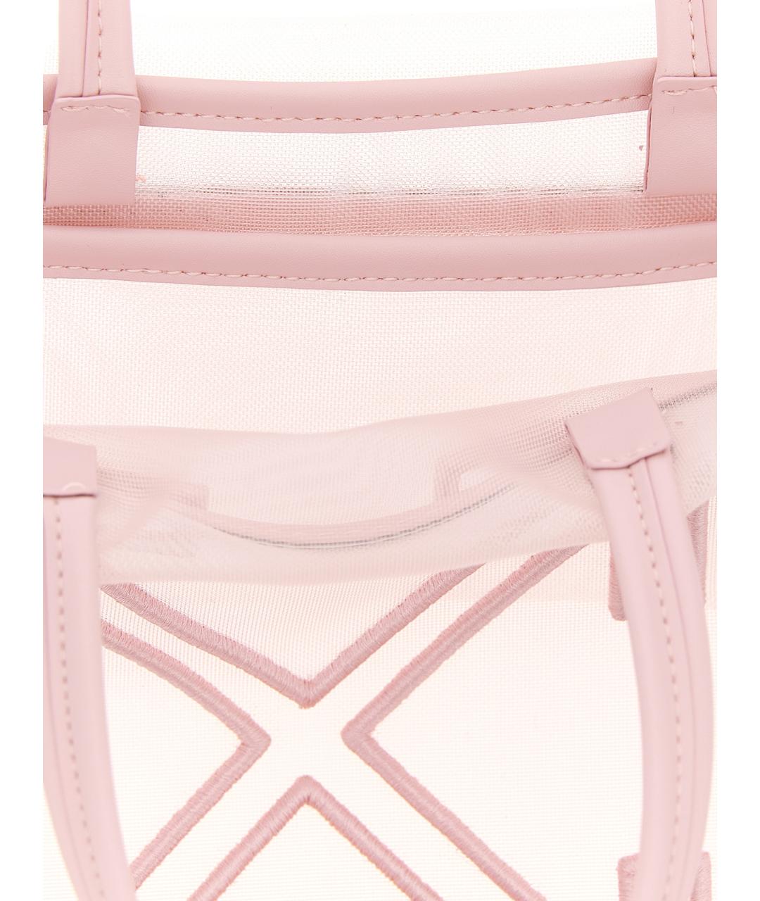 OFF-WHITE Розовая синтетическая сумка тоут, фото 4