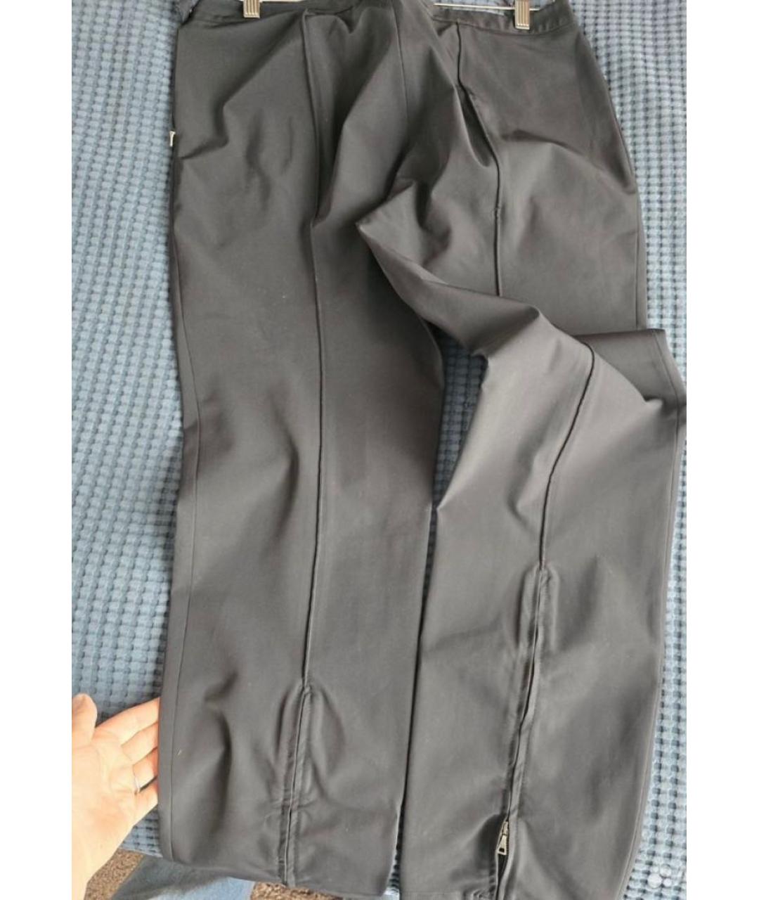 PRADA Черные полиэстеровые классические брюки, фото 3