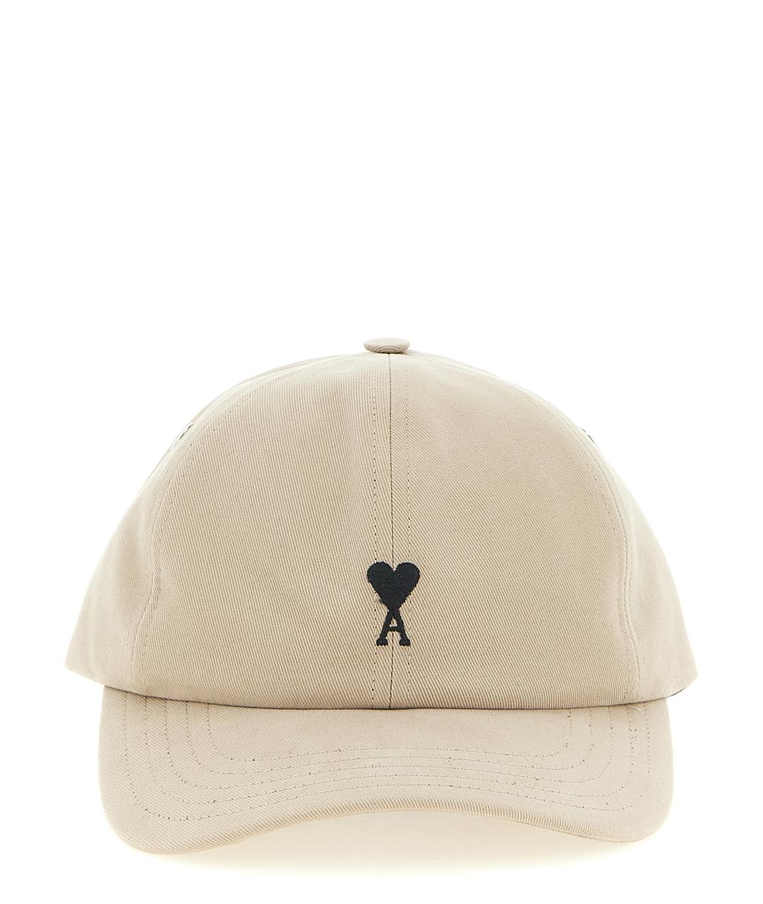 Ami Paris Бежевая хлопковая кепка/бейсболка, фото 1