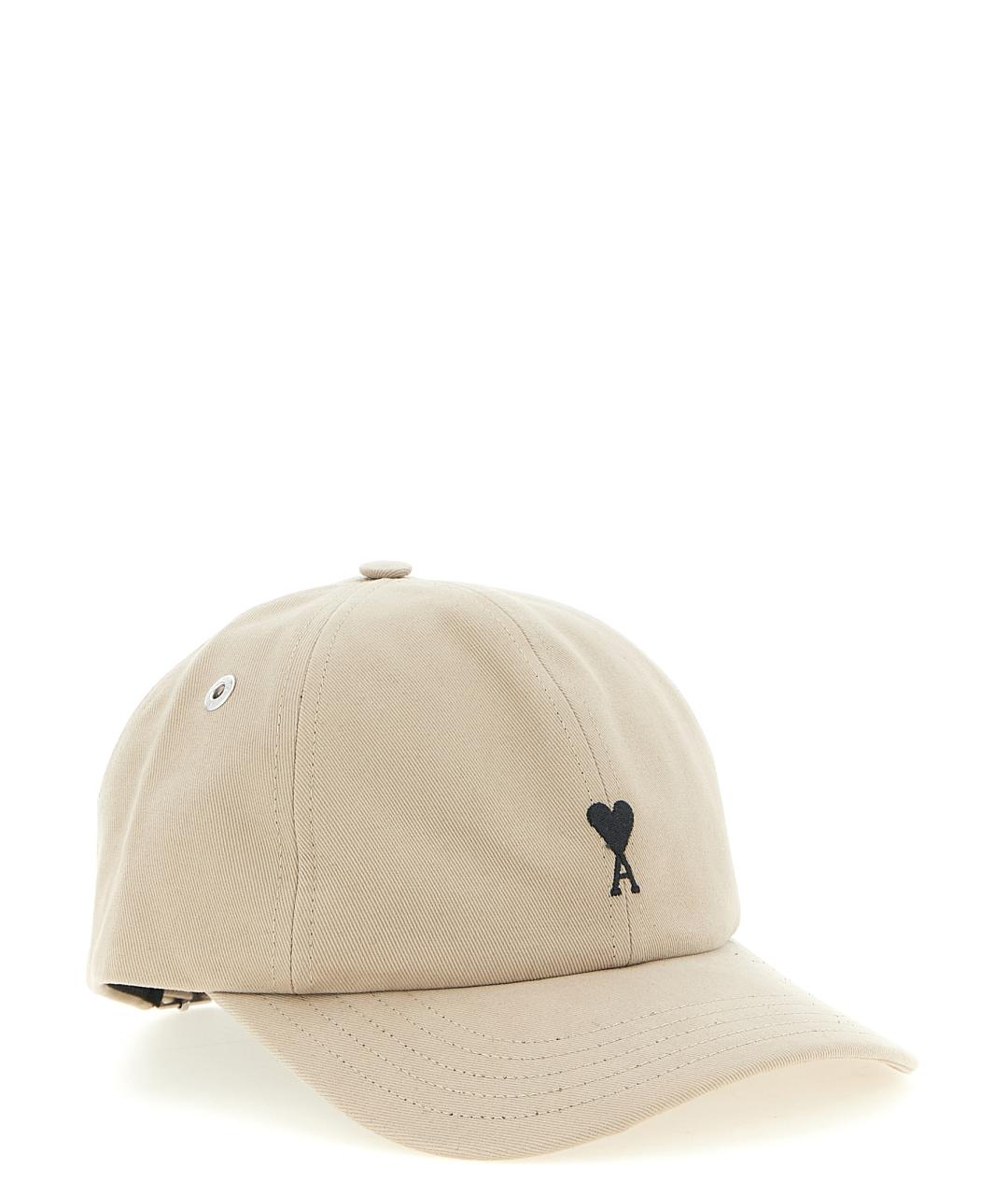 Ami Paris Бежевая хлопковая кепка/бейсболка, фото 2