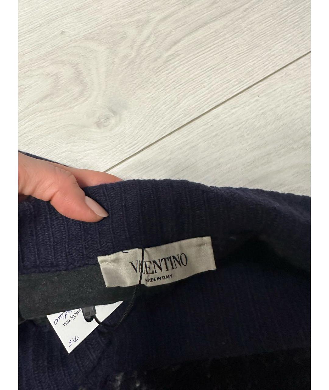 VALENTINO Темно-синие прямые брюки, фото 3