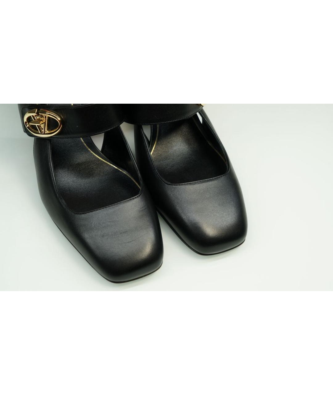 VALENTINO Черные кожаные туфли, фото 6
