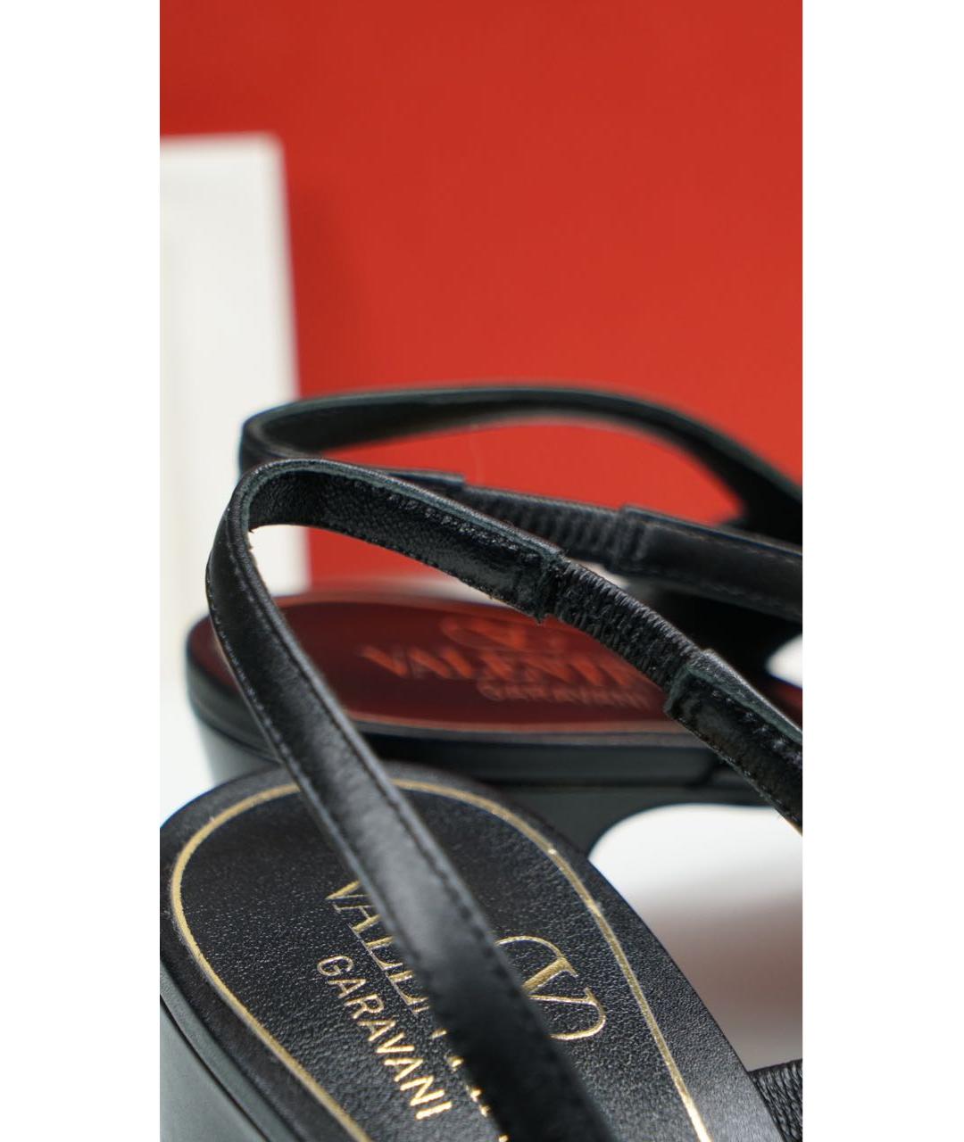 VALENTINO Черные кожаные туфли, фото 7