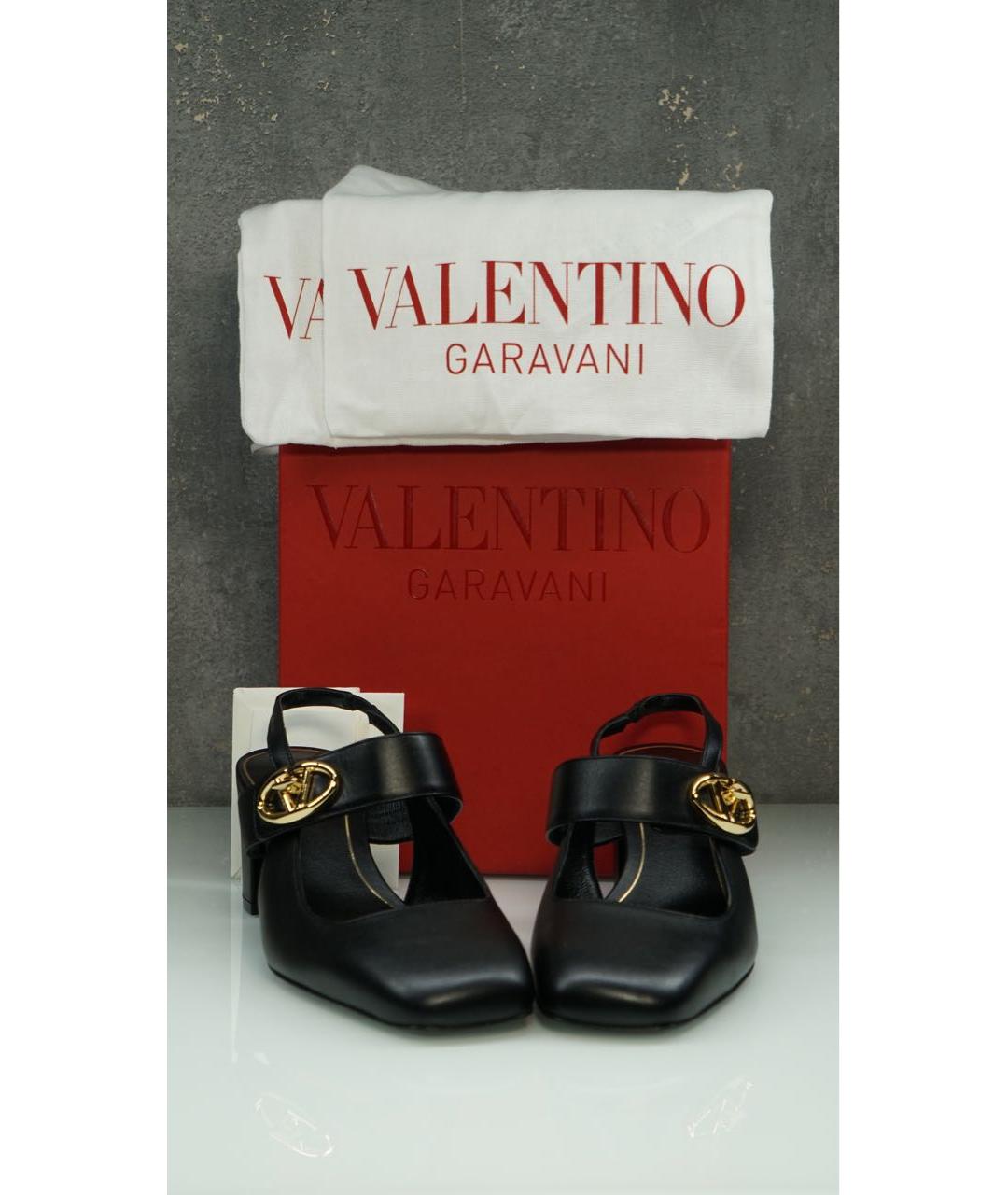 VALENTINO Черные кожаные туфли, фото 3