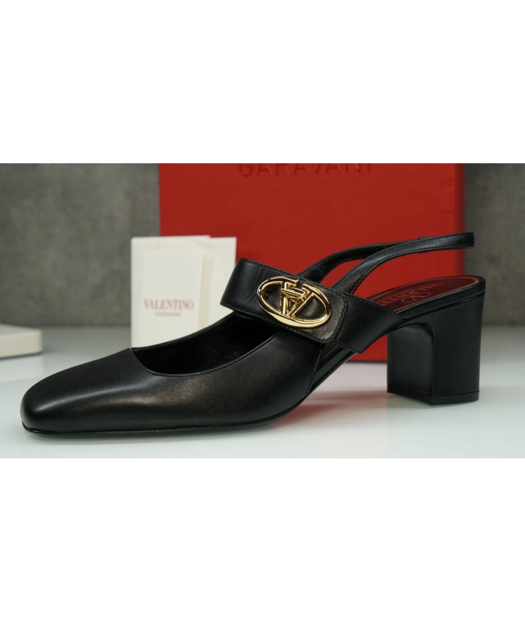 VALENTINO Черные кожаные туфли, фото 2