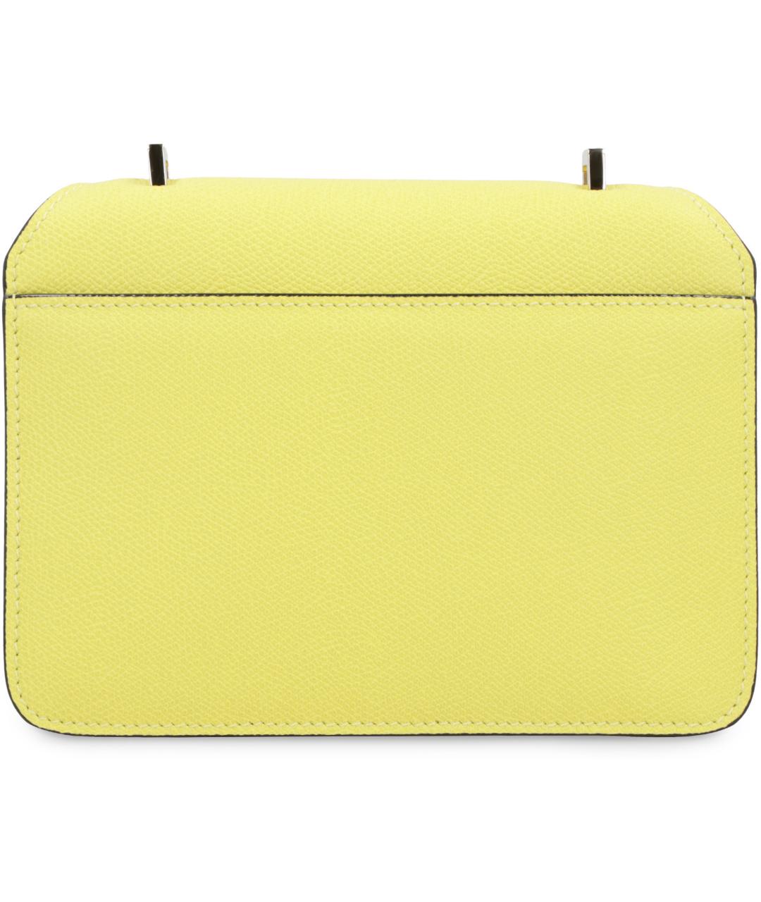 VALEXTRA Желтая кожаная сумка через плечо, фото 4