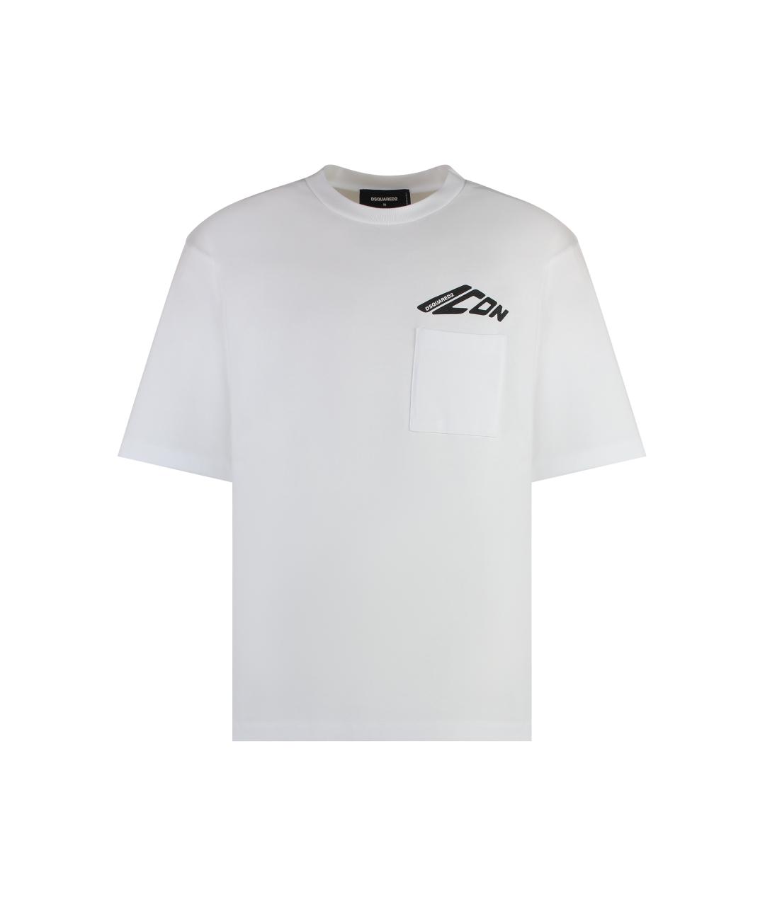 DSQUARED2 Белая хлопковая футболка, фото 1