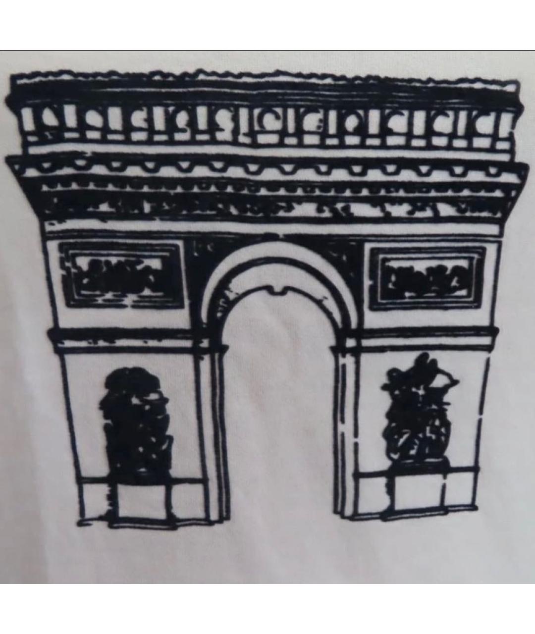 CELINE Белая хлопковая футболка, фото 4