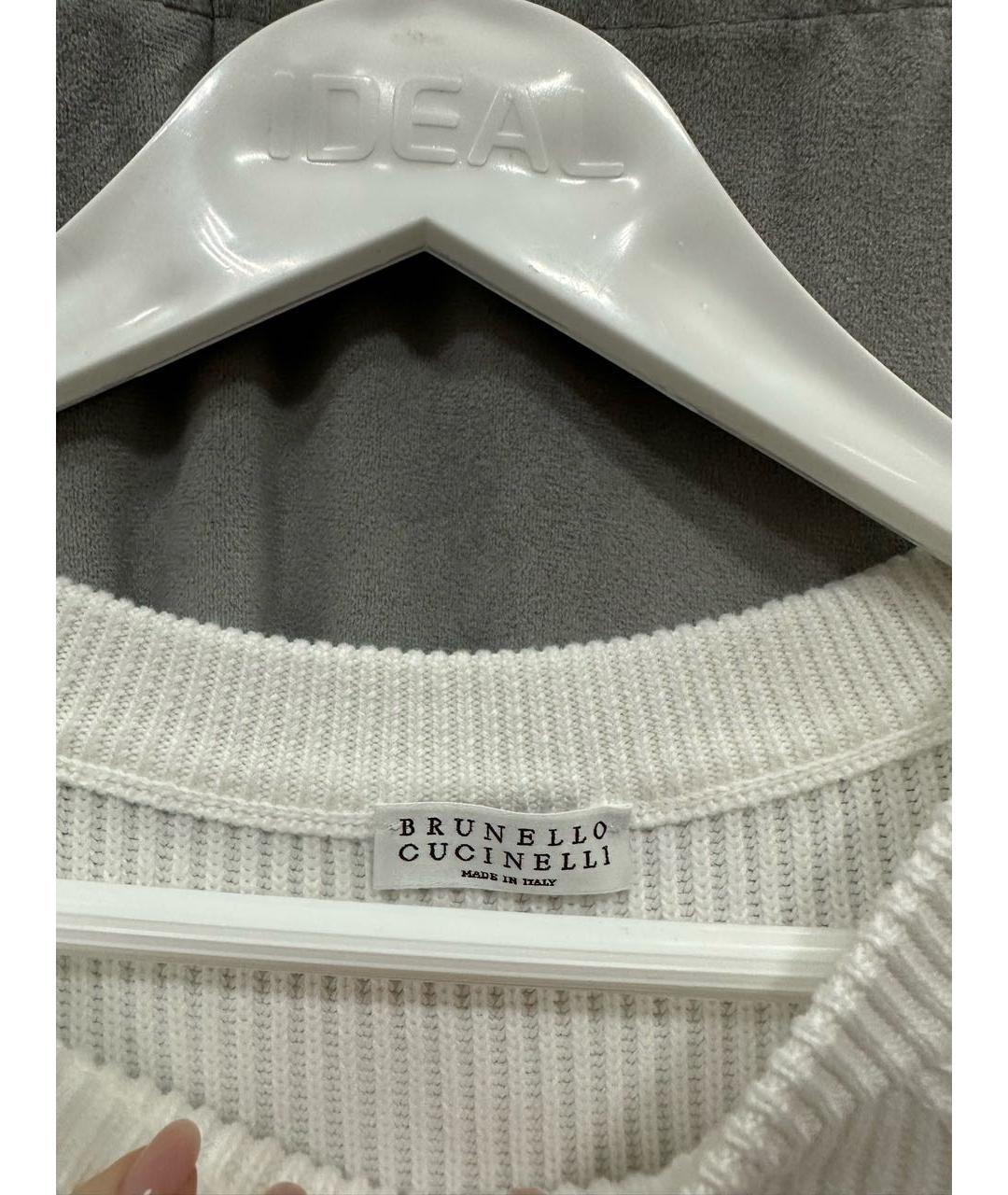 BRUNELLO CUCINELLI Белый замшевый джемпер / свитер, фото 4