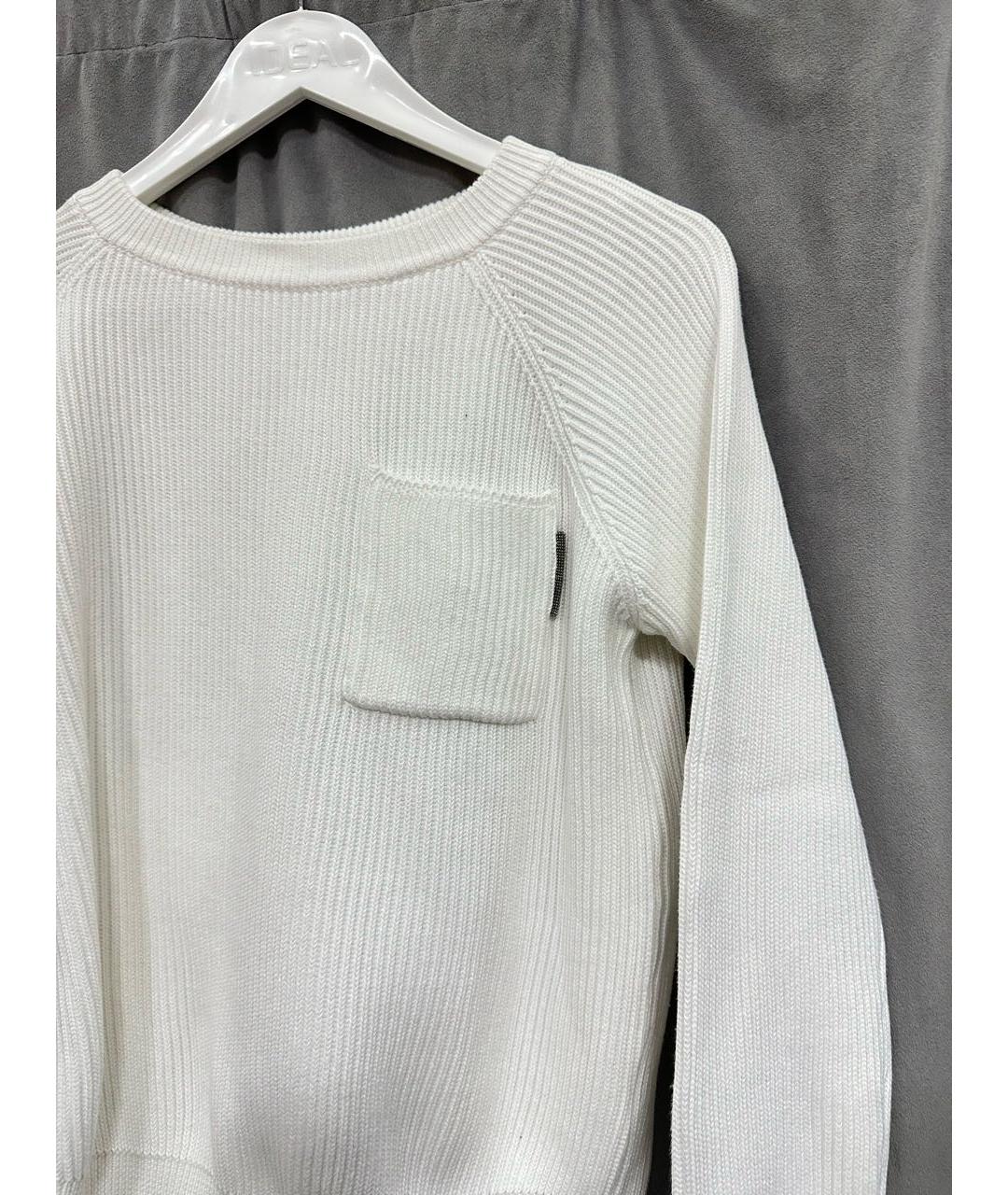 BRUNELLO CUCINELLI Белый замшевый джемпер / свитер, фото 3