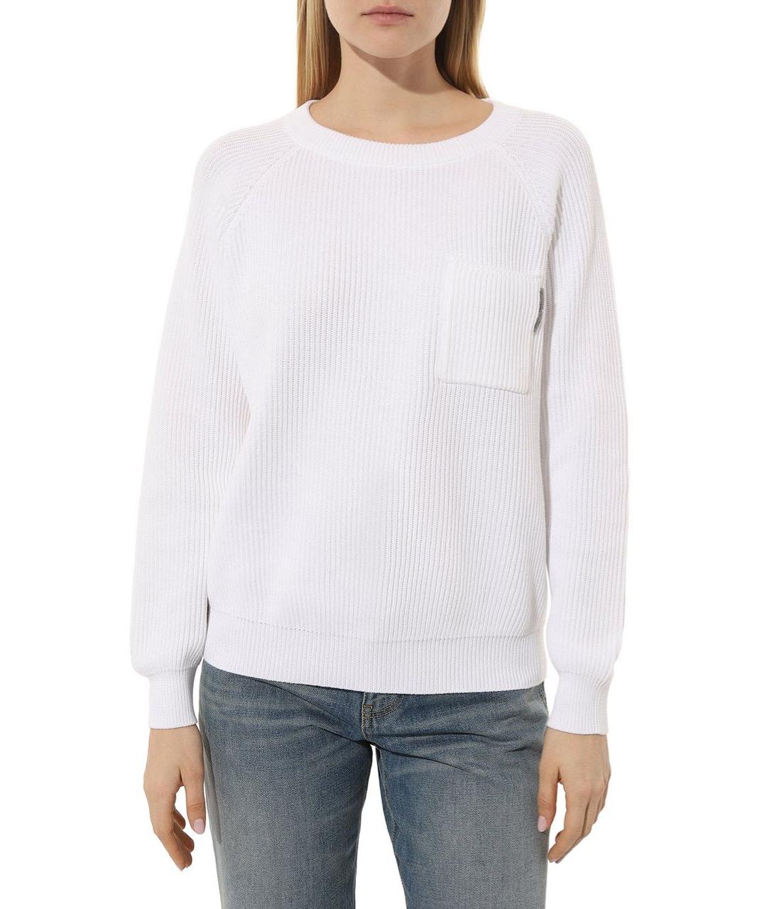 BRUNELLO CUCINELLI Белый замшевый джемпер / свитер, фото 2