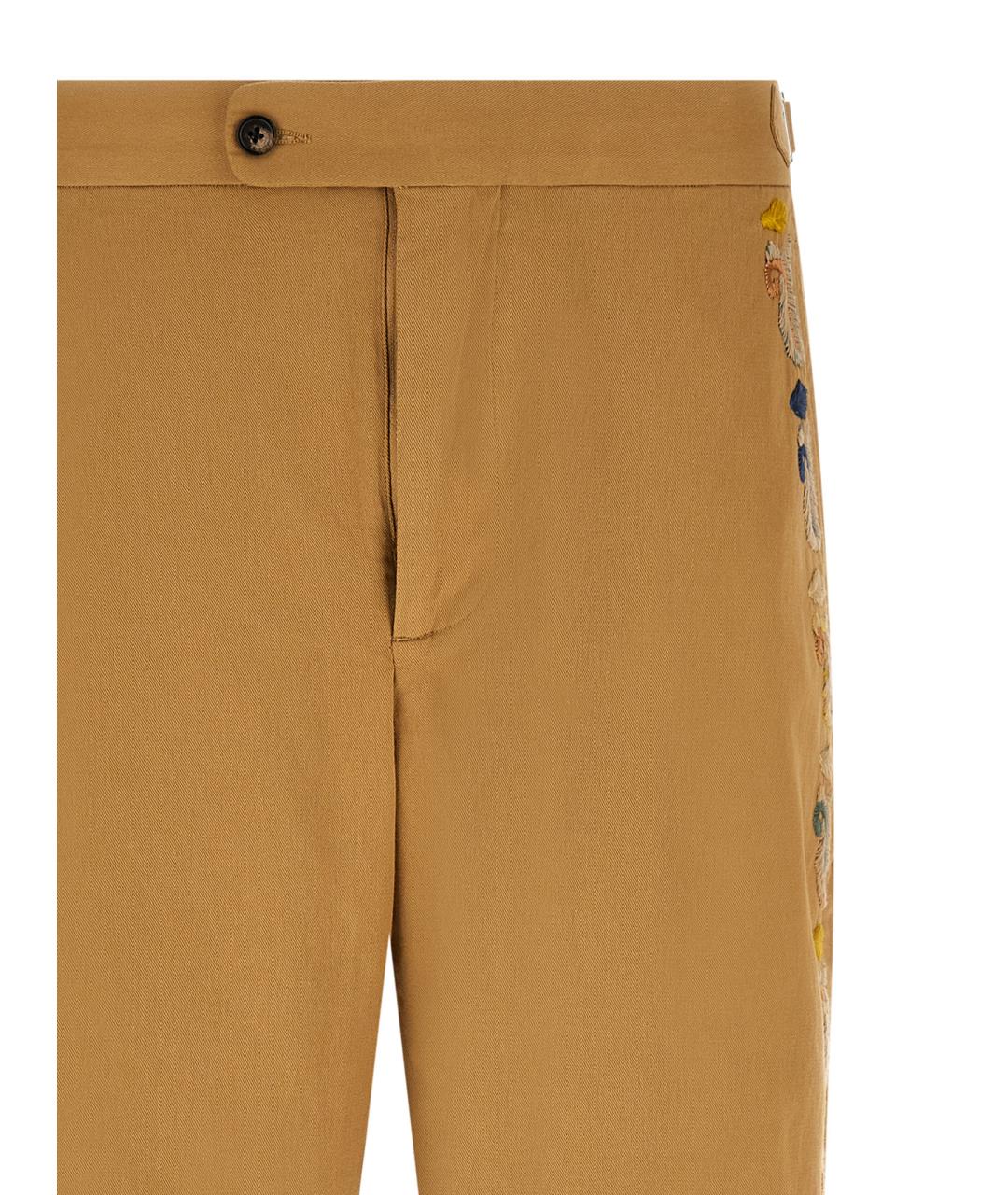 MM6 MAISON MARGIELA Коричневые хлопковые прямые джинсы, фото 4