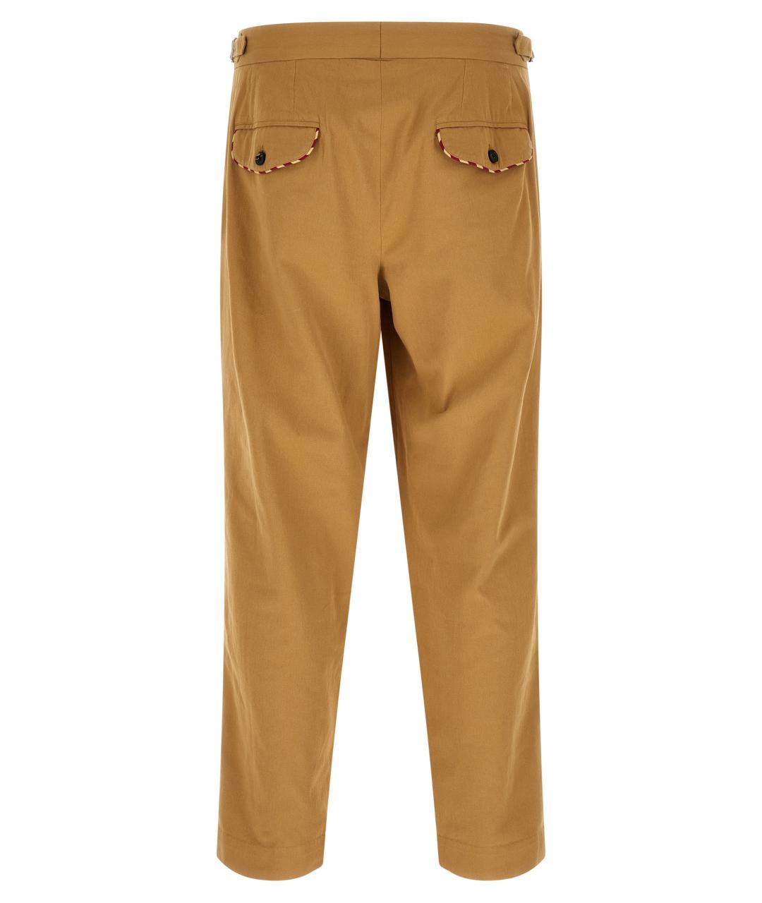 MM6 MAISON MARGIELA Коричневые хлопковые прямые джинсы, фото 3