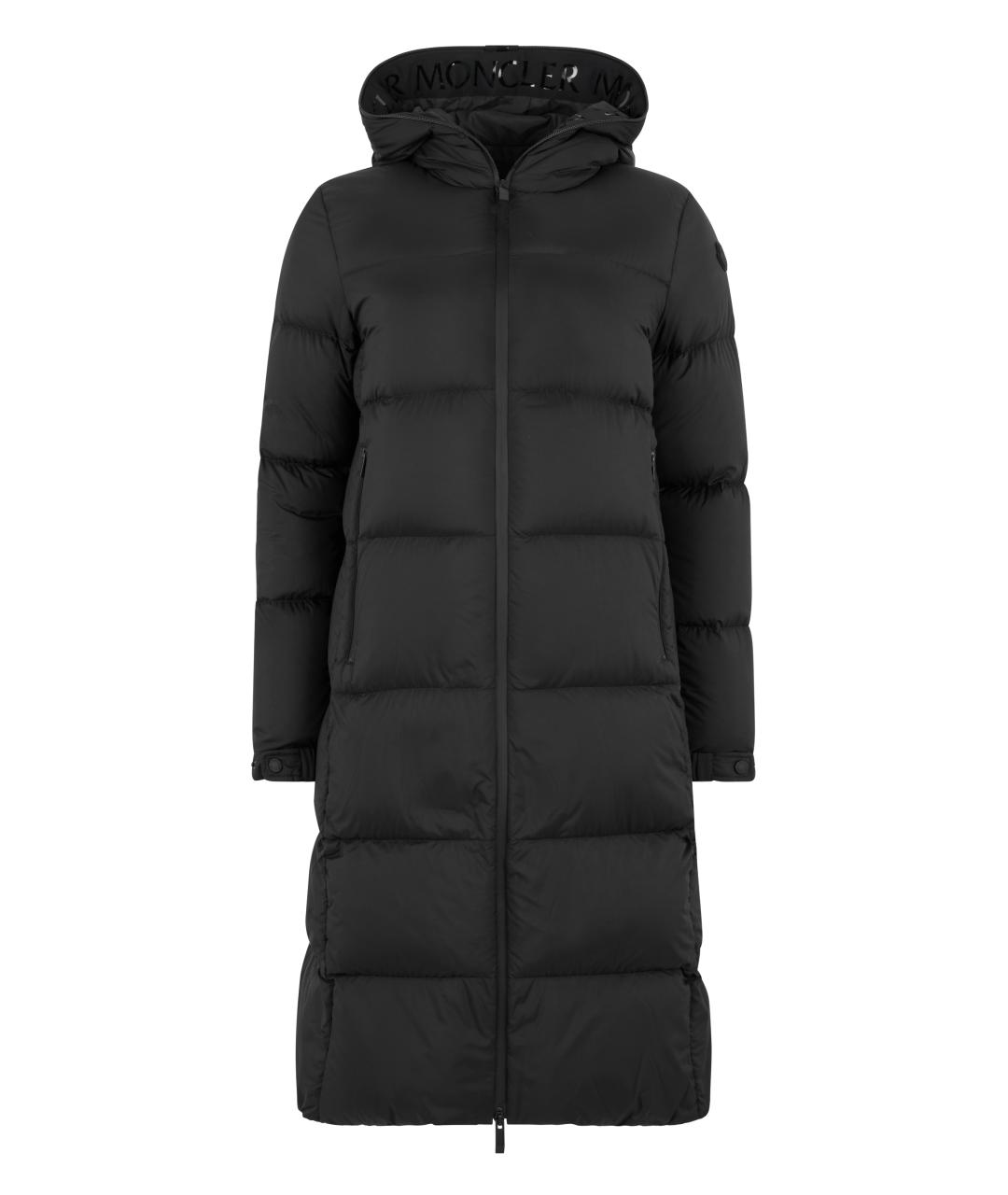MONCLER Черный полиамидовый пуховик, фото 1