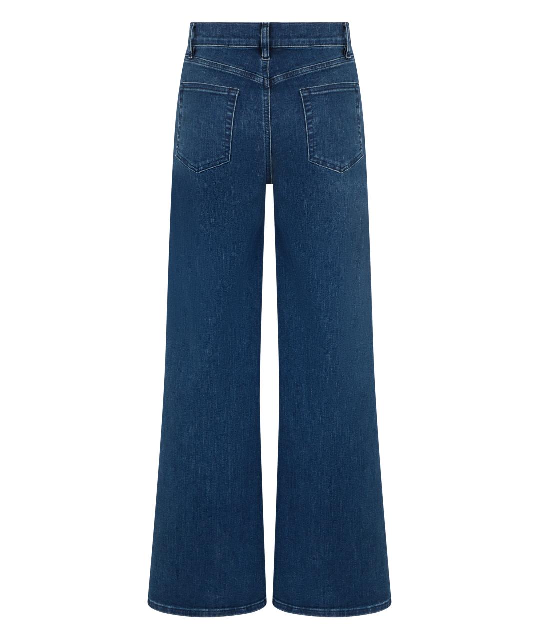 FRAME Темно-синие хлопко-полиэстеровые джинсы клеш, фото 2