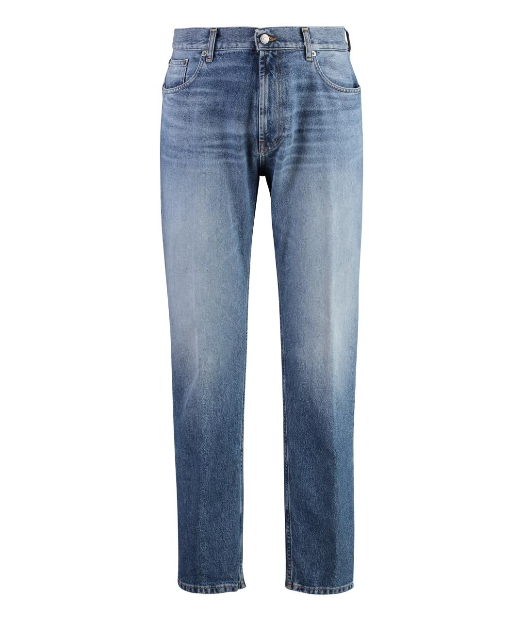 DONDUP Синие хлопковые прямые джинсы, фото 1