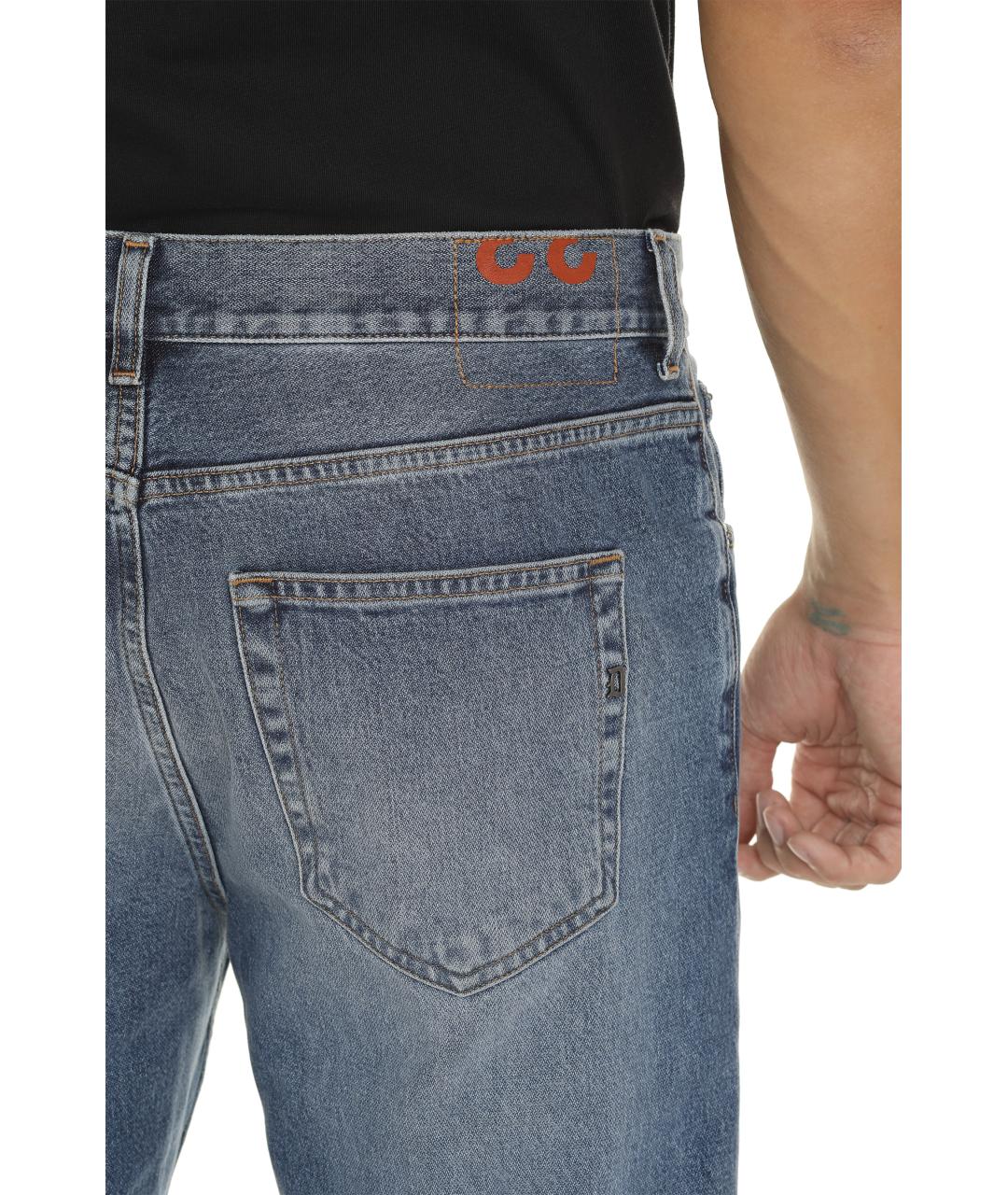 DONDUP Синие хлопковые прямые джинсы, фото 5