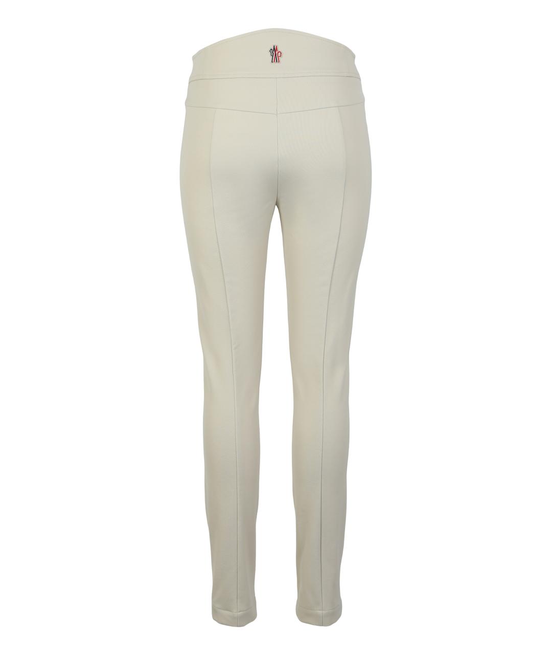 MONCLER GRENOBLE Бежевые полиамидовые брюки узкие, фото 2