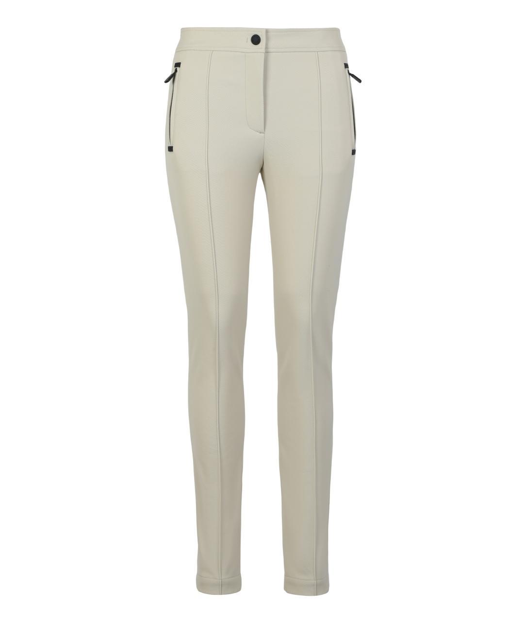 MONCLER GRENOBLE Бежевые полиамидовые брюки узкие, фото 3