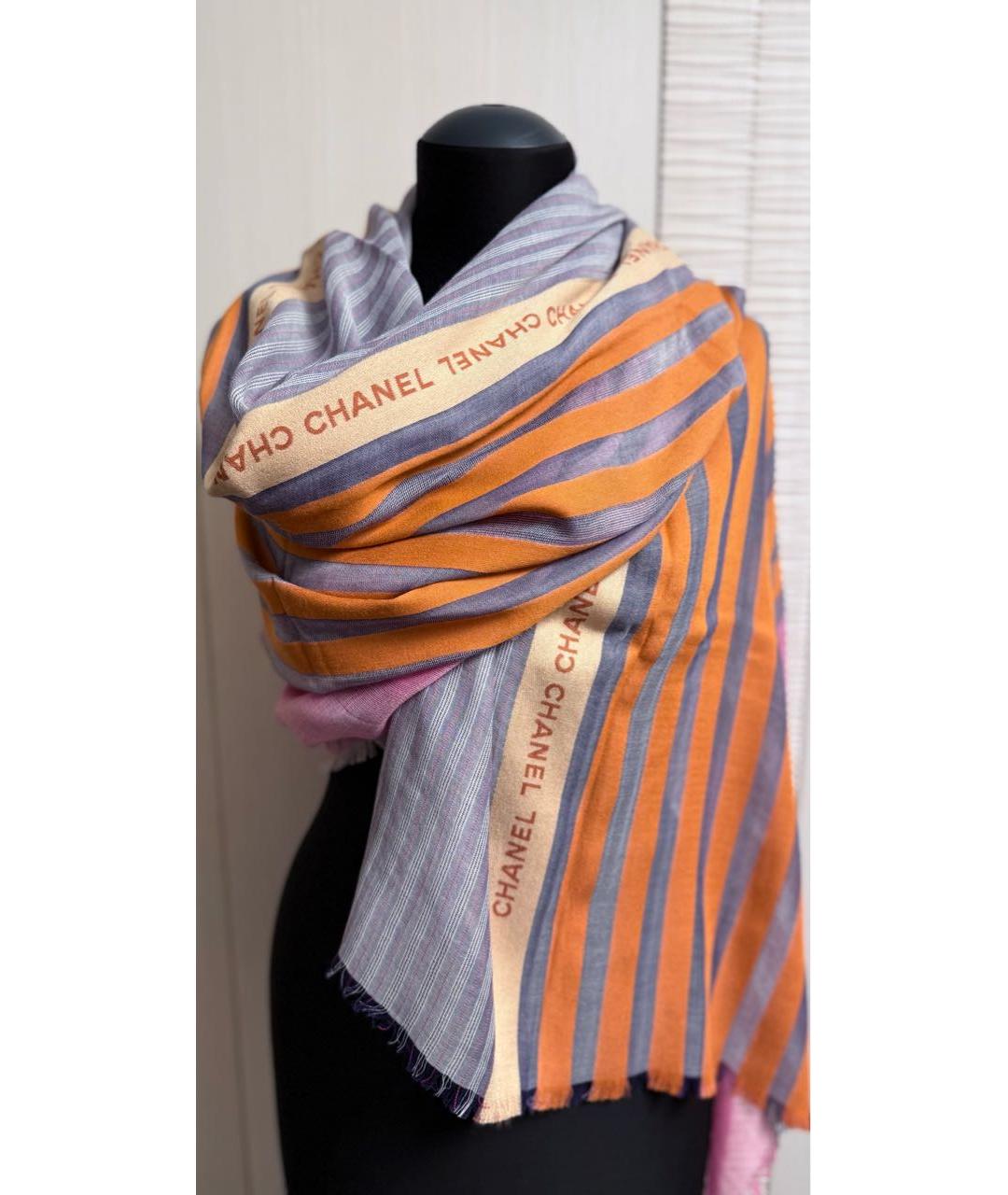 CHANEL Мульти хлопковый шарф, фото 4