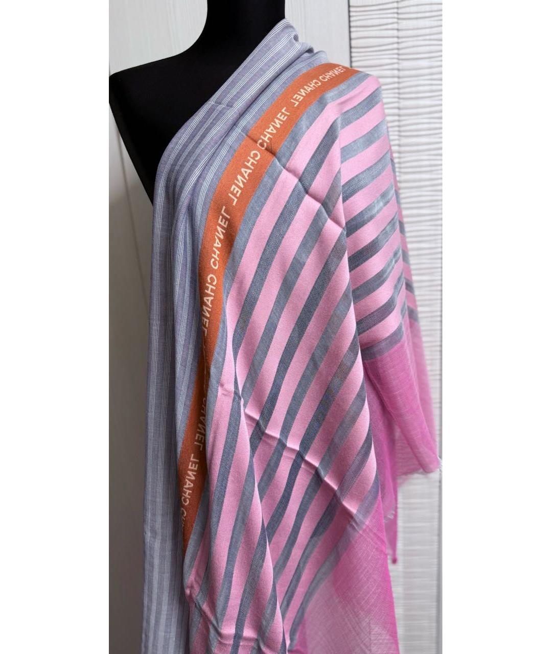CHANEL Мульти хлопковый шарф, фото 8