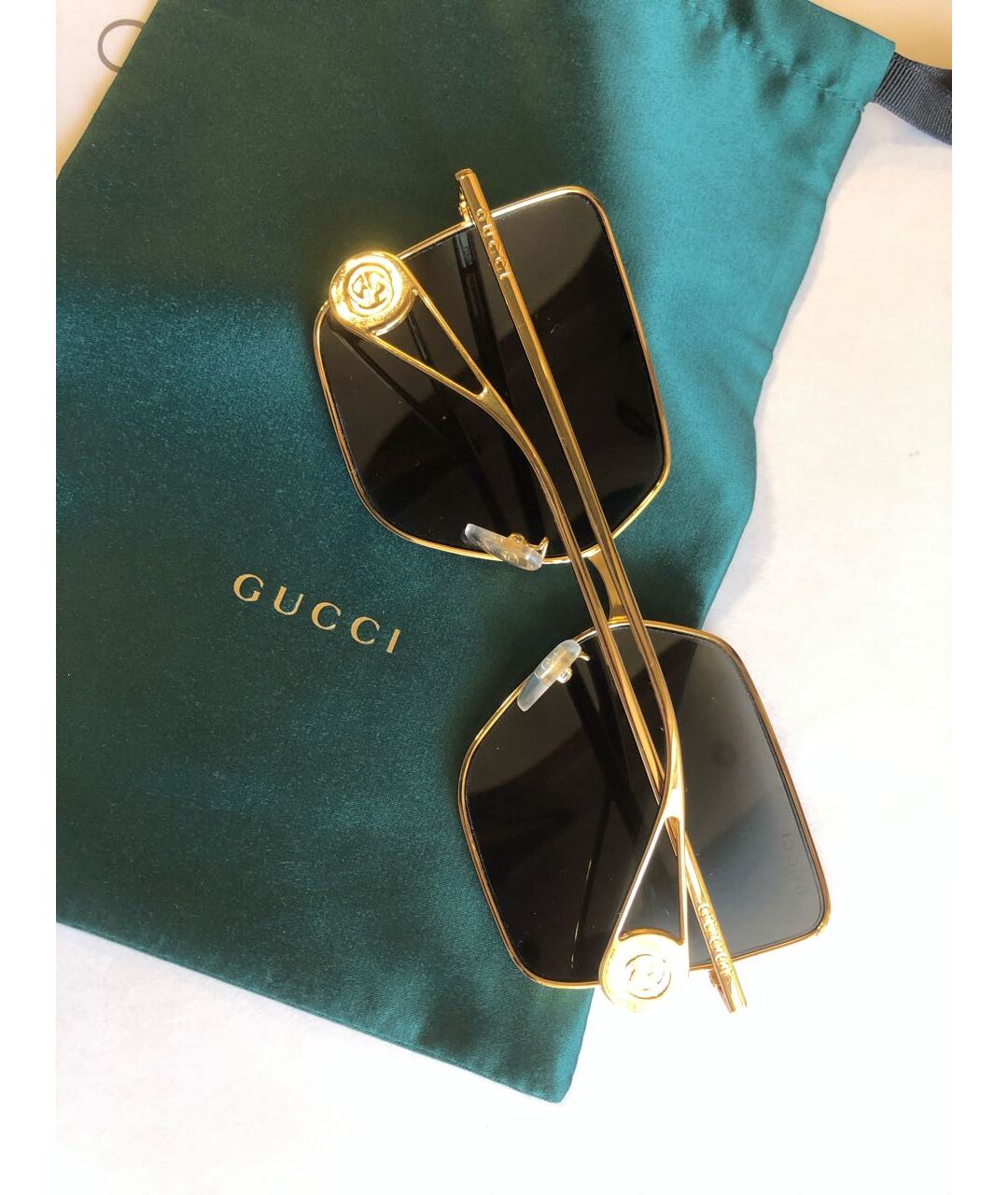 GUCCI Черные металлические солнцезащитные очки, фото 4