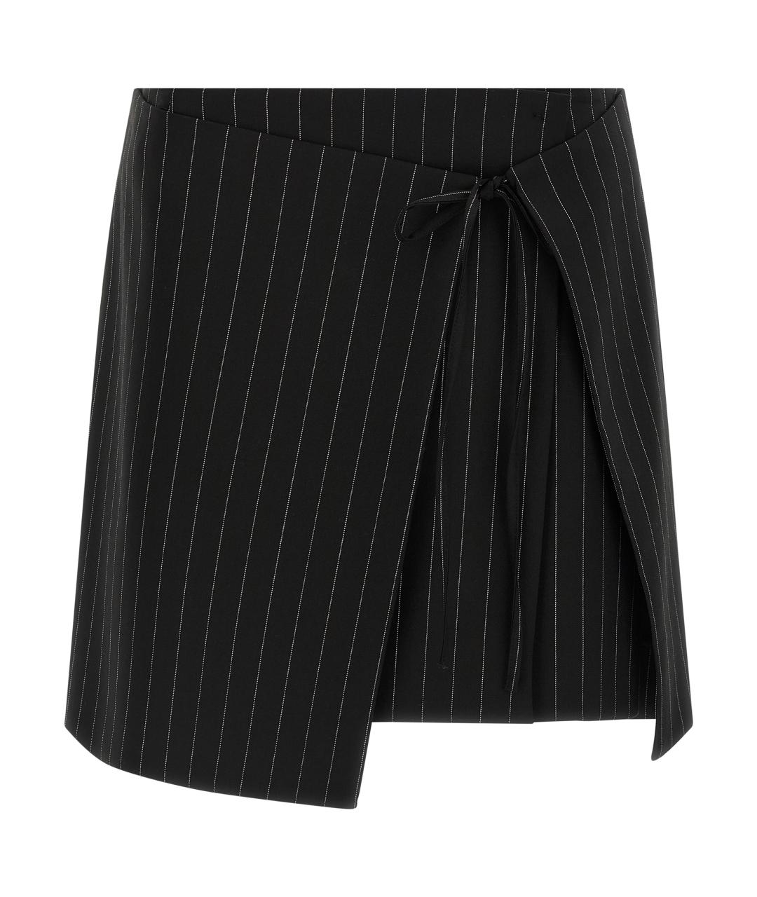 SPORTMAX Черная шерстяная юбка мини, фото 1