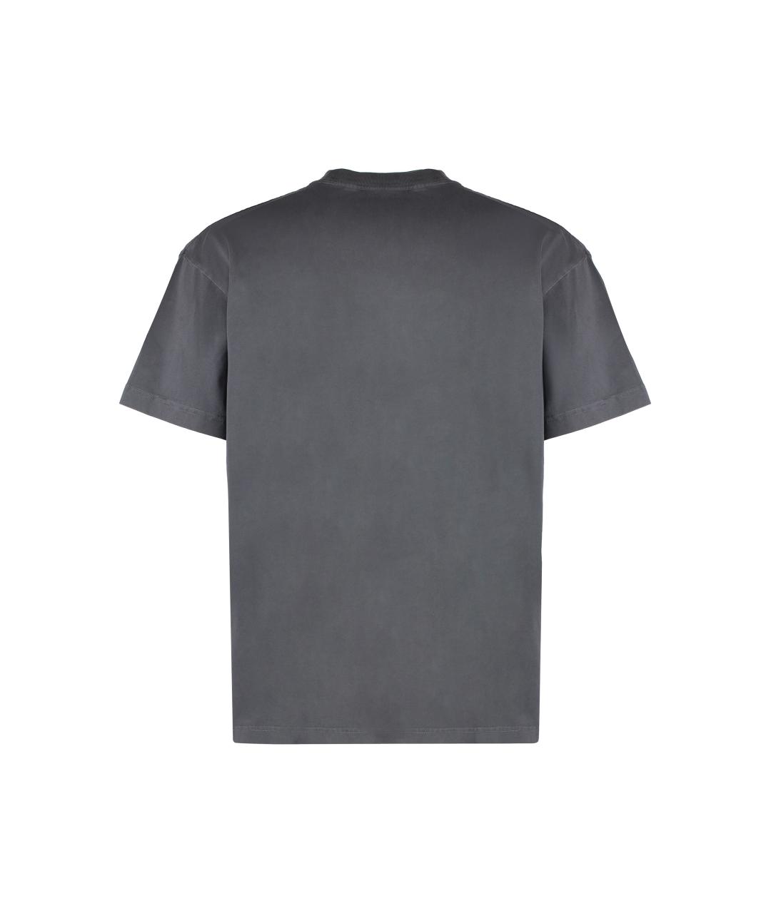 PALM ANGELS Серая хлопковая футболка, фото 5