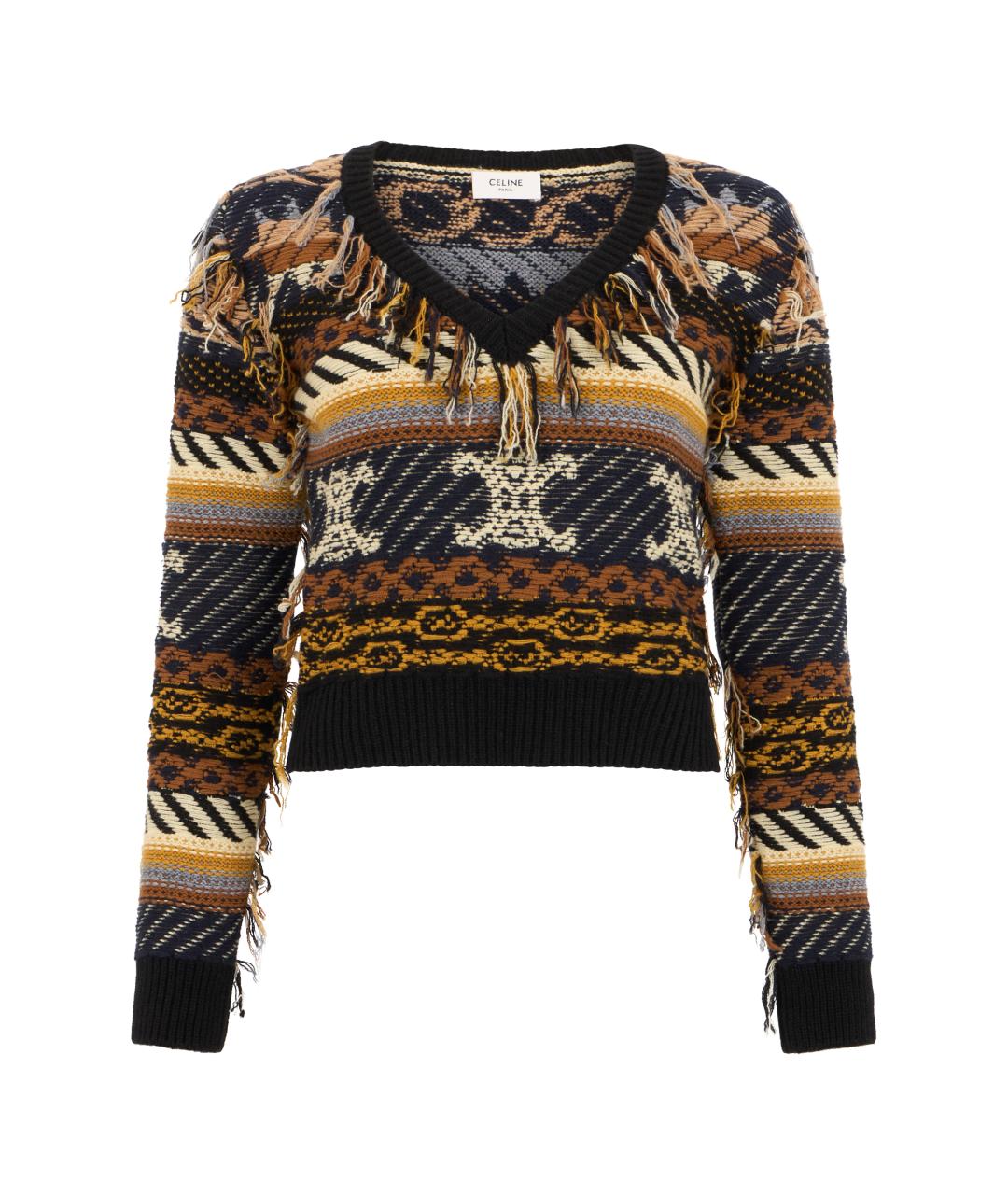 CELINE Мульти кашемировый джемпер / свитер, фото 1