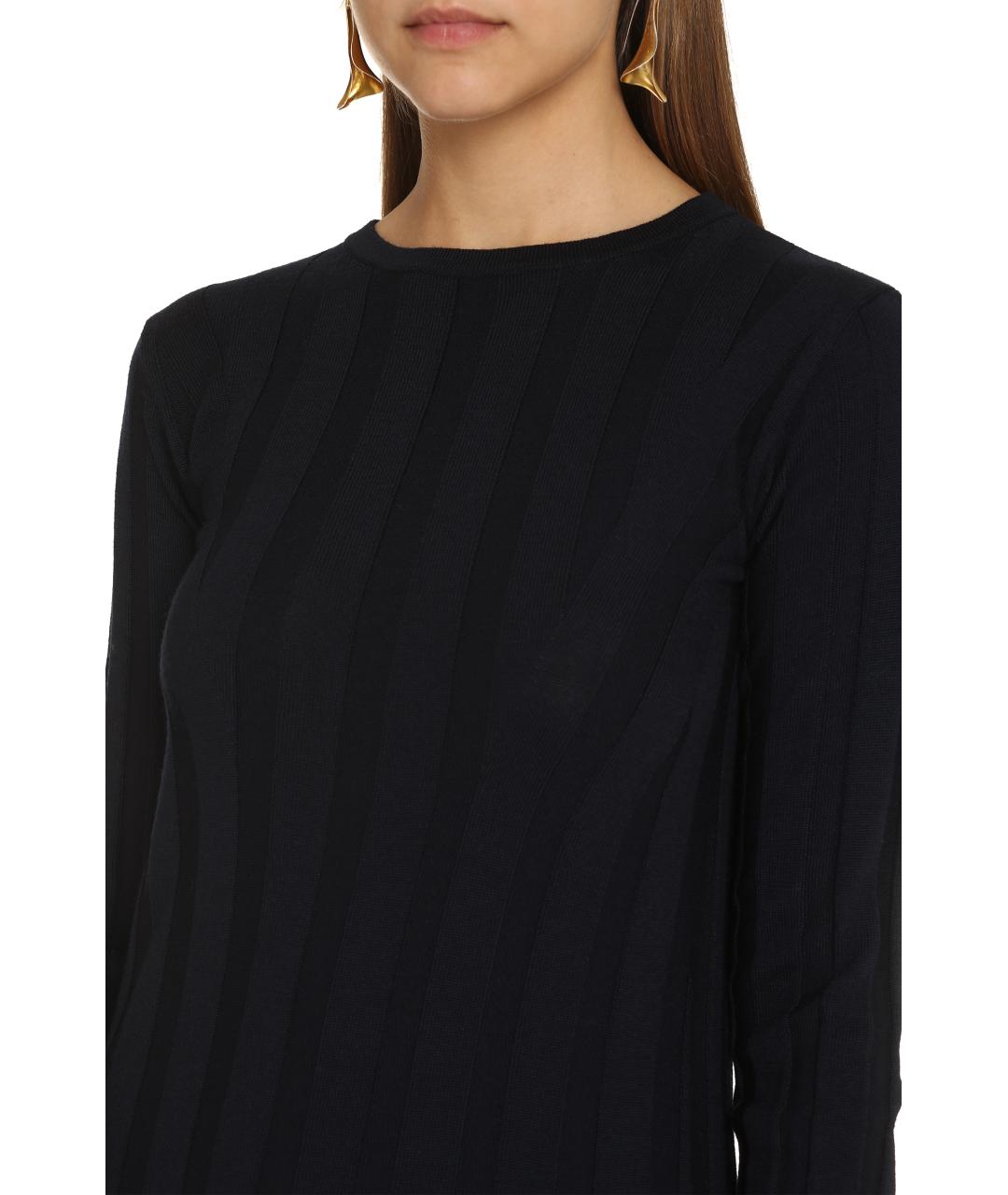 MAX MARA STUDIO Синее шерстяное повседневное платье, фото 5