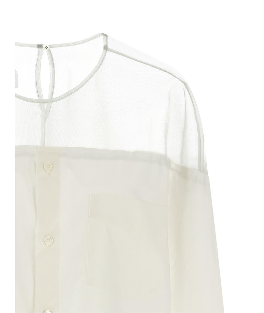 MM6 MAISON MARGIELA Белая хлопковая рубашка, фото 3