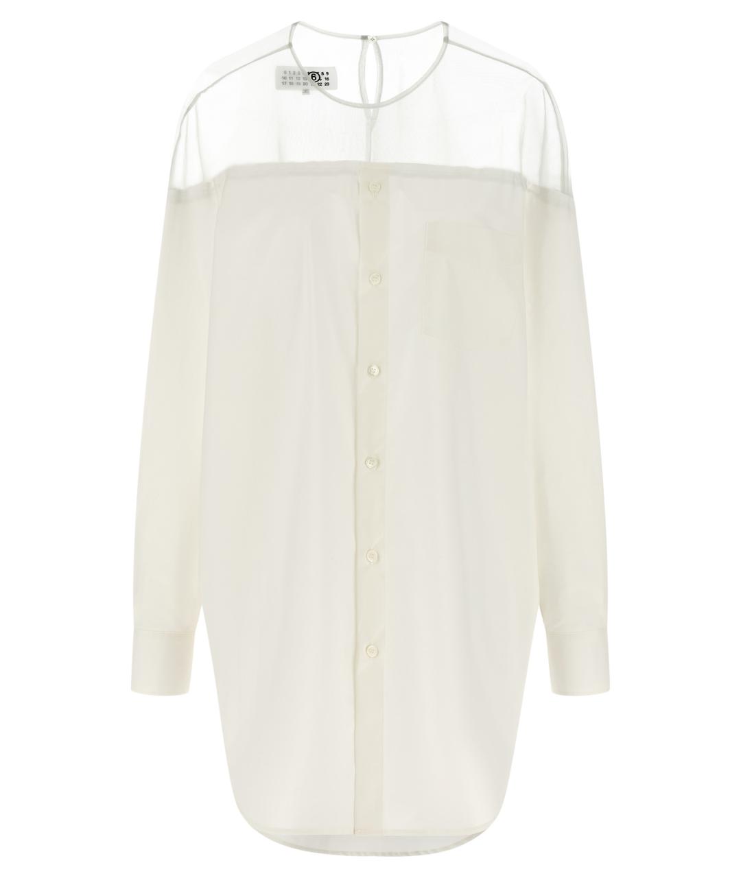 MM6 MAISON MARGIELA Белая хлопковая рубашка, фото 1