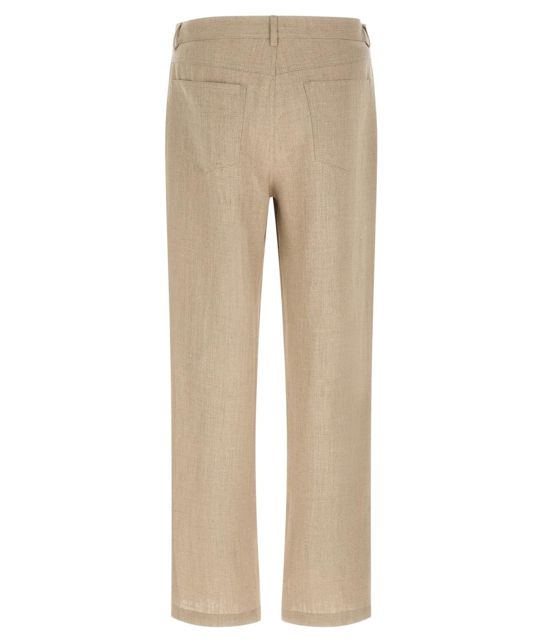SEFR Бежевые льняные повседневные брюки, фото 2