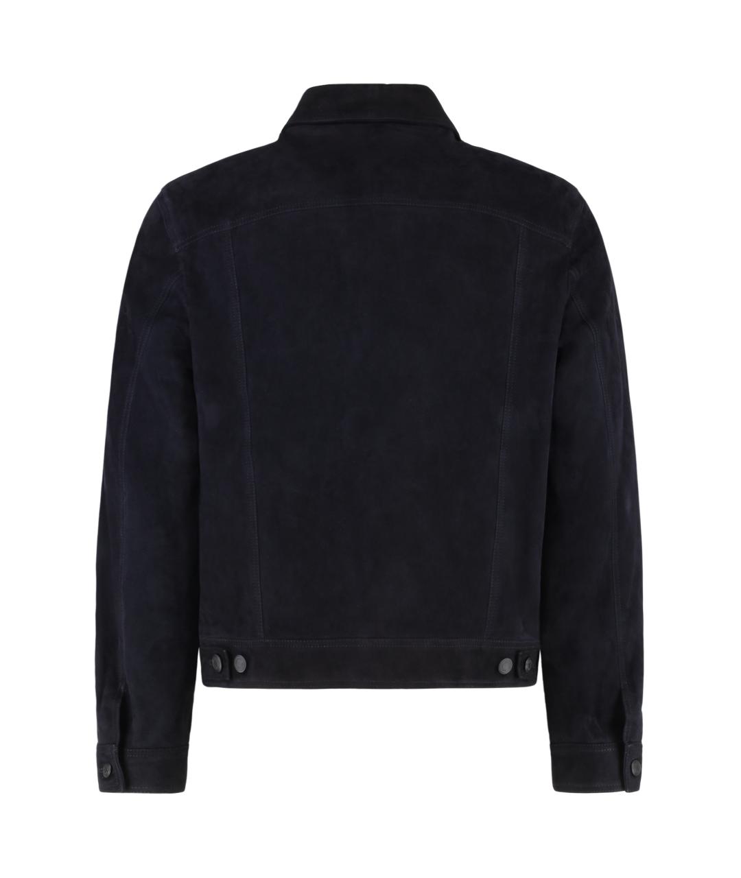 PAUL SMITH Синяя кожаная куртка, фото 2