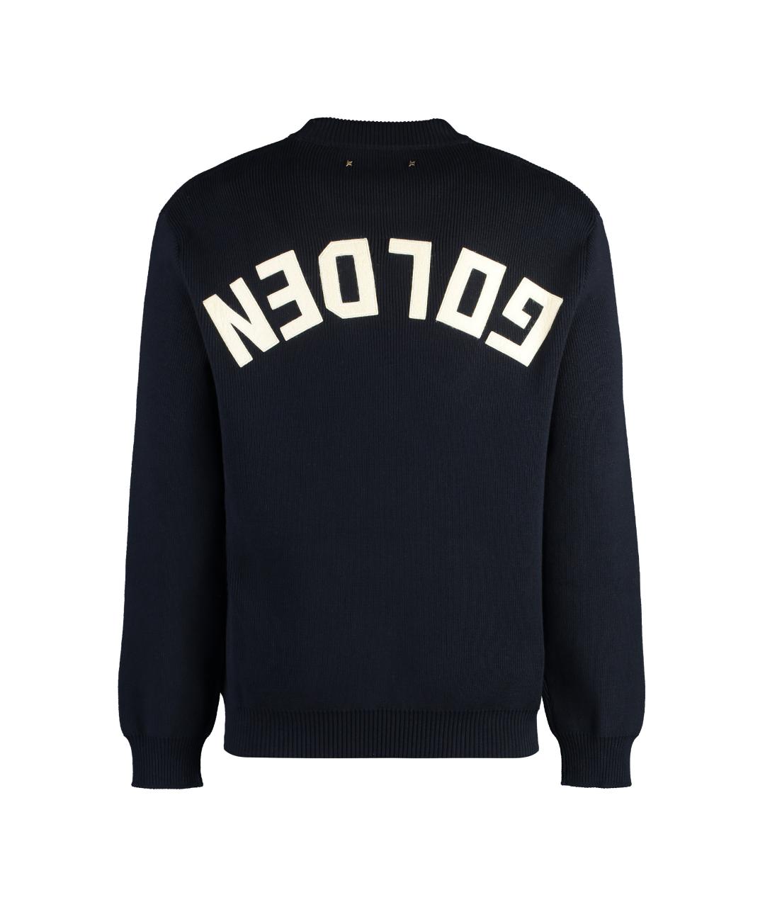 GOLDEN GOOSE DELUXE BRAND Синий хлопковый джемпер / свитер, фото 2