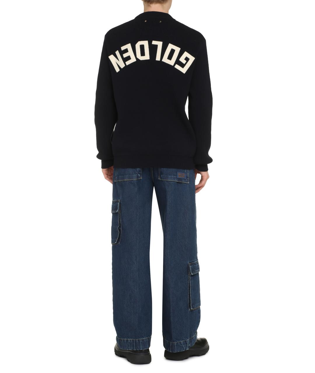 GOLDEN GOOSE DELUXE BRAND Синий хлопковый джемпер / свитер, фото 4