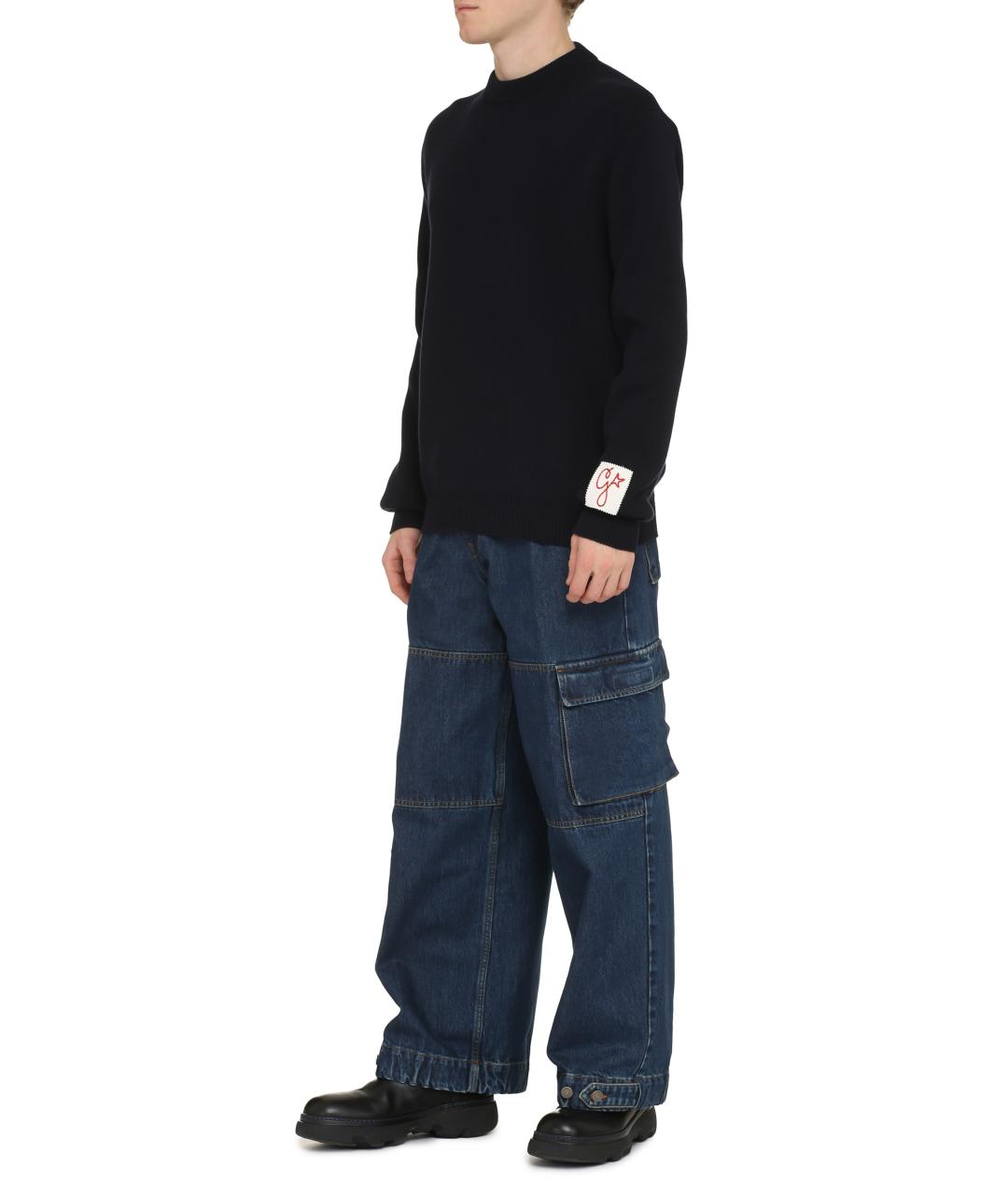 GOLDEN GOOSE DELUXE BRAND Синий хлопковый джемпер / свитер, фото 3
