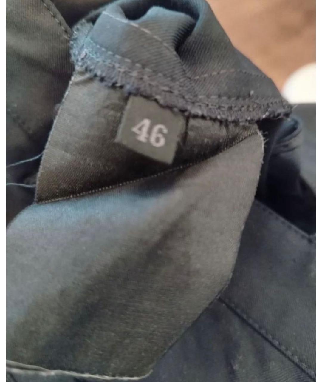 PRADA Темно-синие синтетические классические брюки, фото 7