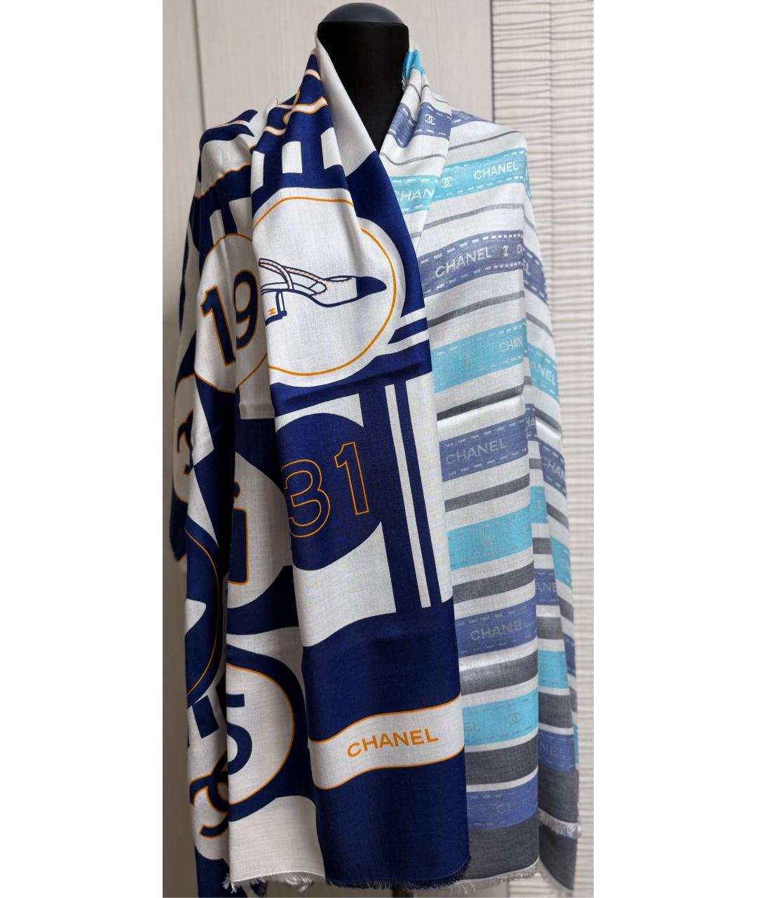CHANEL Мульти кашемировый шарф, фото 2