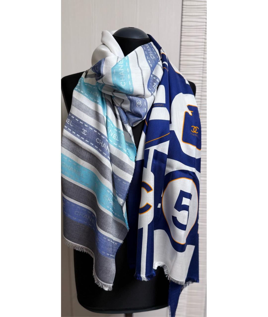 CHANEL Мульти кашемировый шарф, фото 3