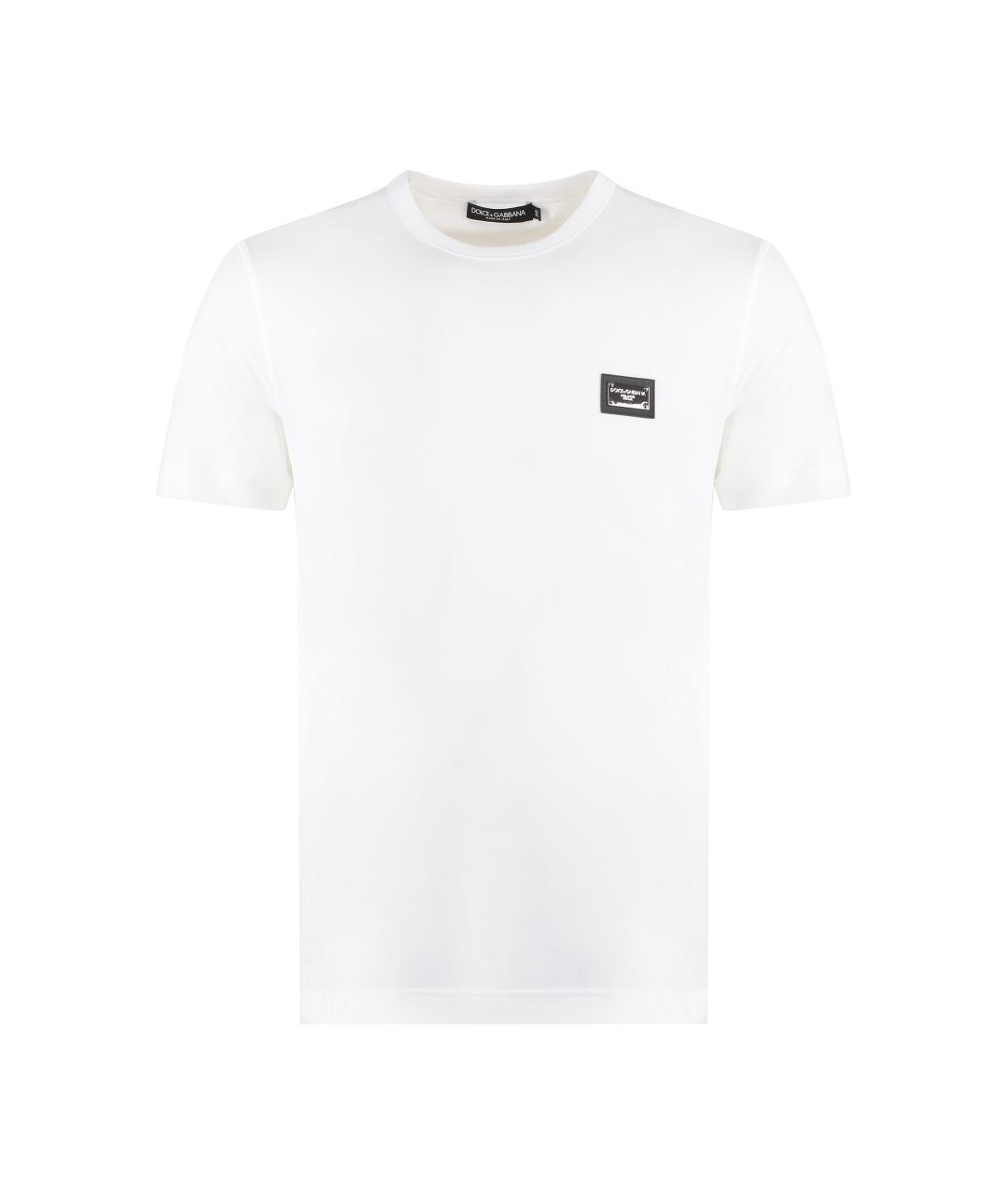 DOLCE&GABBANA Белая хлопковая футболка, фото 1