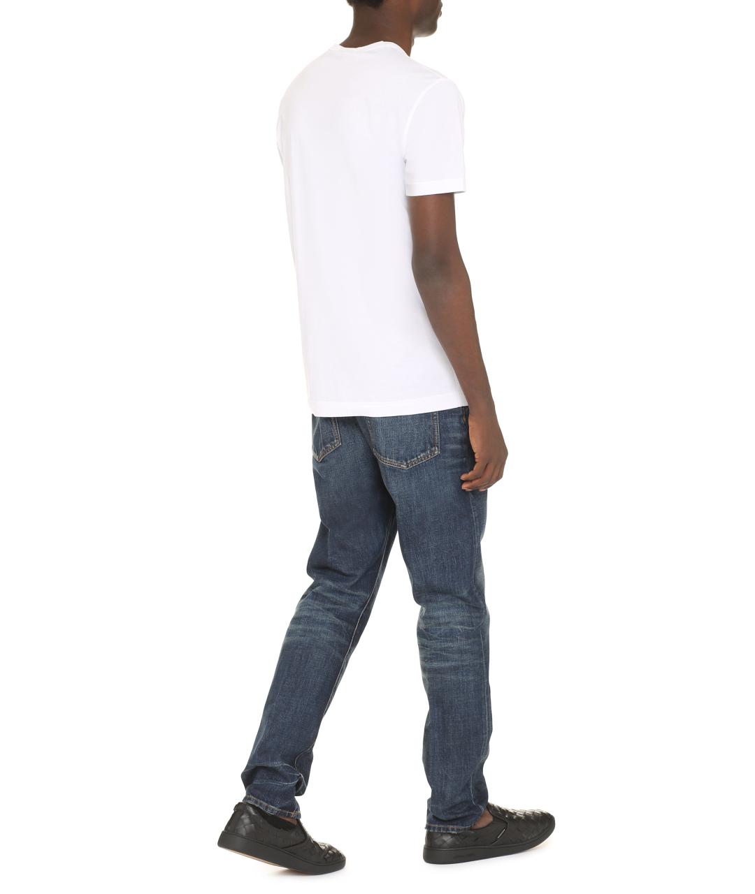 DOLCE&GABBANA Белая хлопковая футболка, фото 4