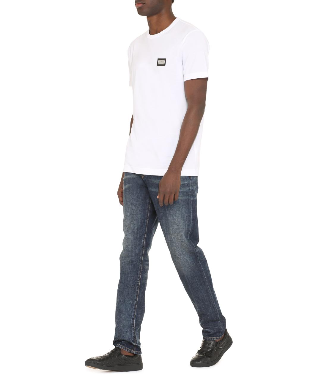 DOLCE&GABBANA Белая хлопковая футболка, фото 3